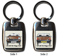 MG Midget 1500 (Rostyle wheels) 1974-80 Keyring 5